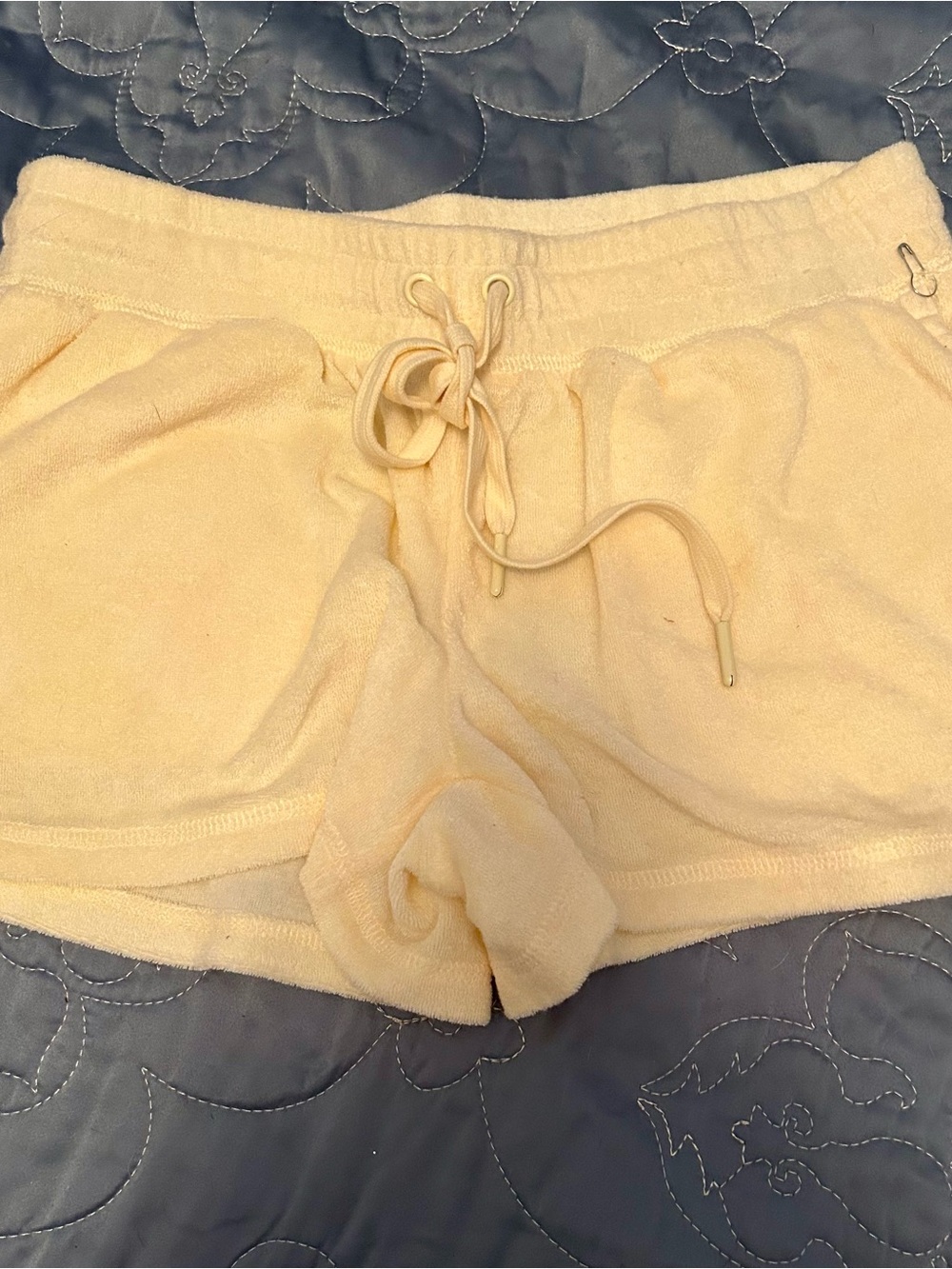 Pj Salvage lemony yellow Terry Drawstring Women’s Shorts - Cream